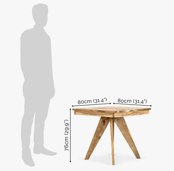 Solid Wood Druple Dining Set 2 & 4 Seater