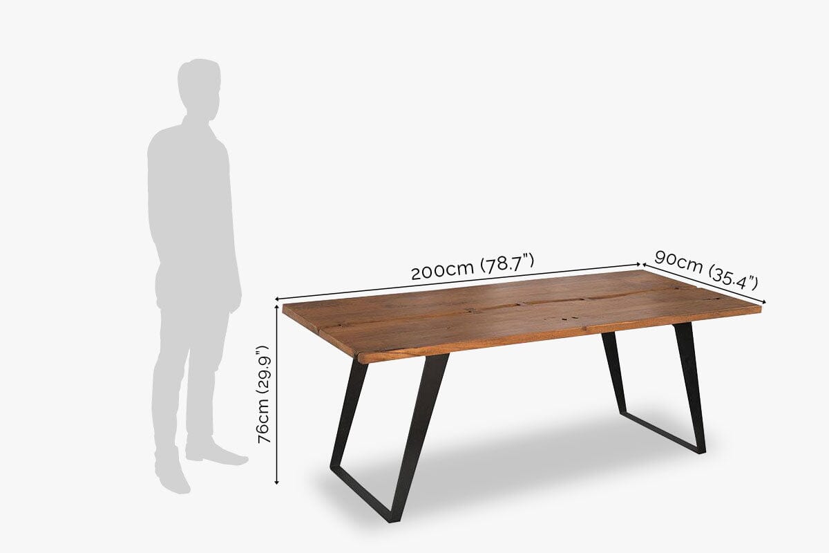 Solid Wood Indiana Tabby Dining Set 6 Seater with Chairs