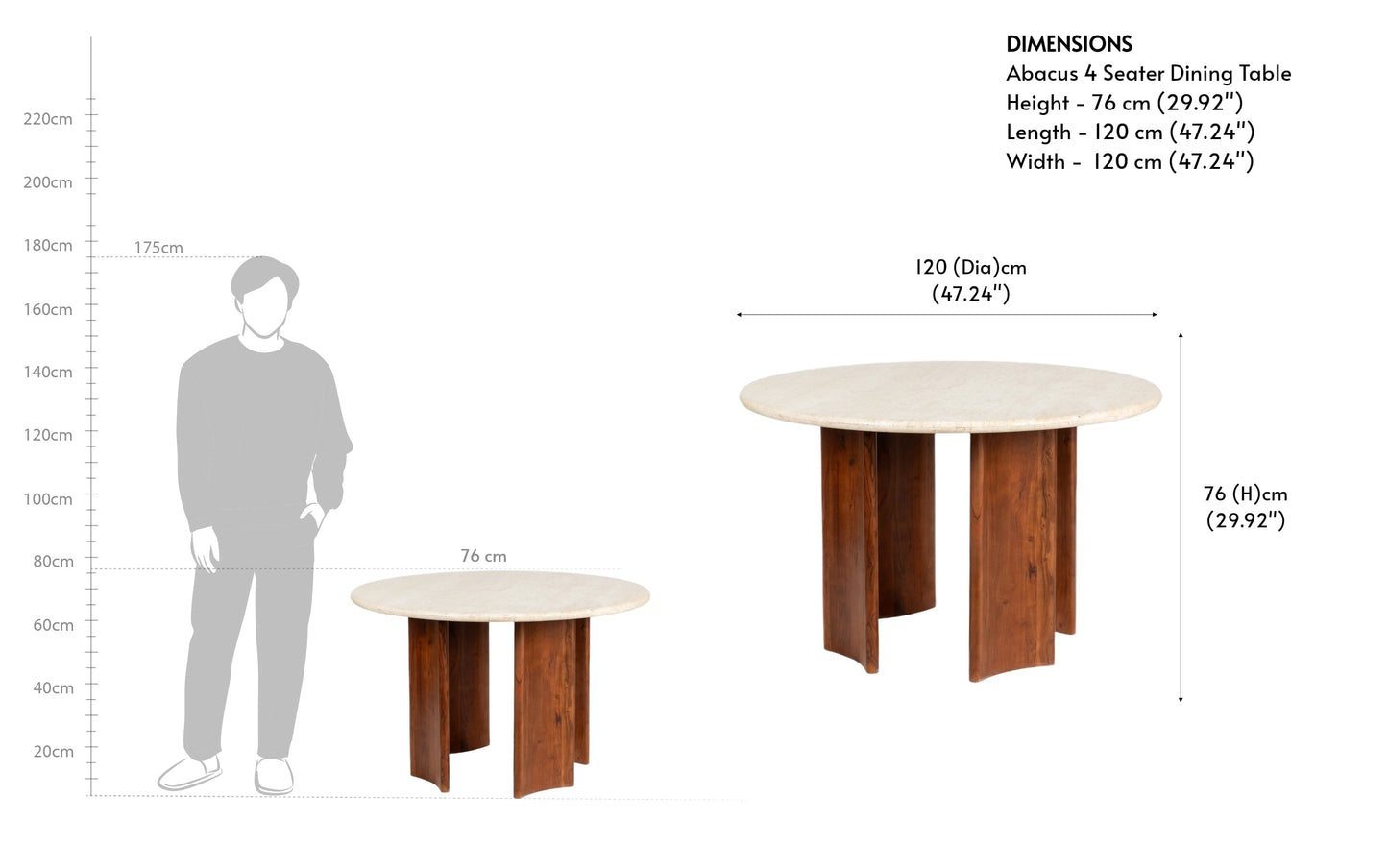 Abacus 4 Seater Dining Set