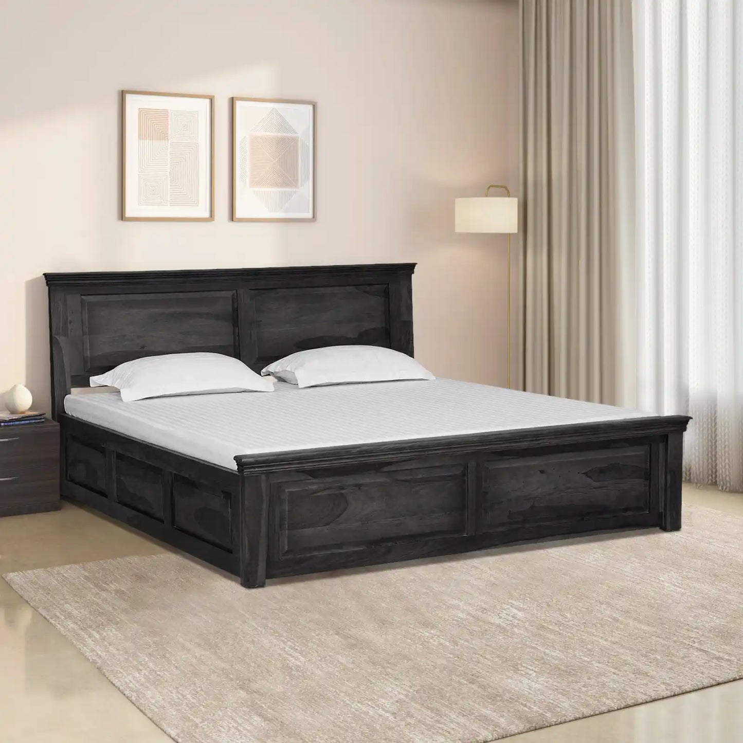 Kanishka Solid Sheesham Wood Storage Beds