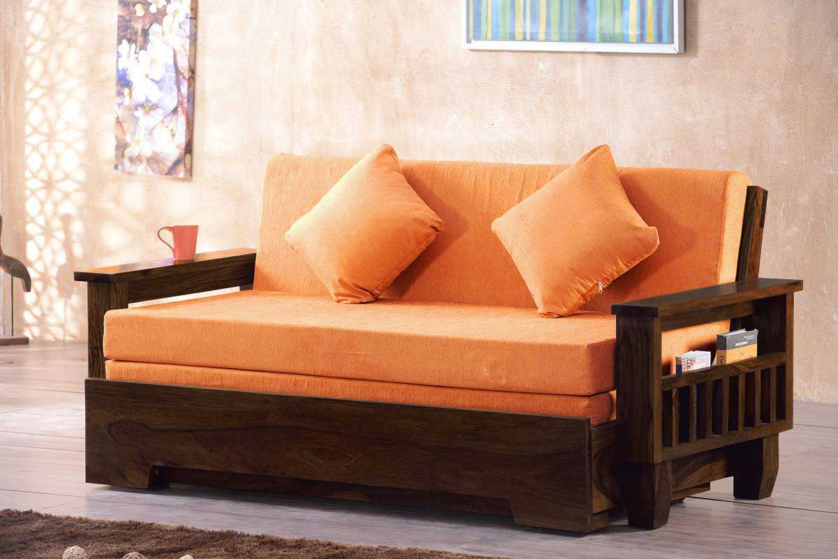 Solid Wood Jodhpur Sofa cum Bed