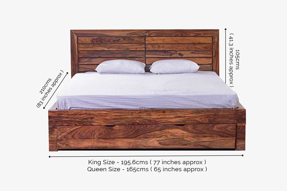 Solid Wood Imperia Bed with Drawer Storages