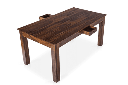 Solid Wood Turner Dining Set 6 Seater ( With Bench & Drawers )