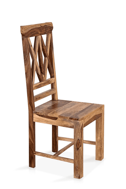 Solid Wood ETER Dining Set 4 Seater with Chairs + Extensions