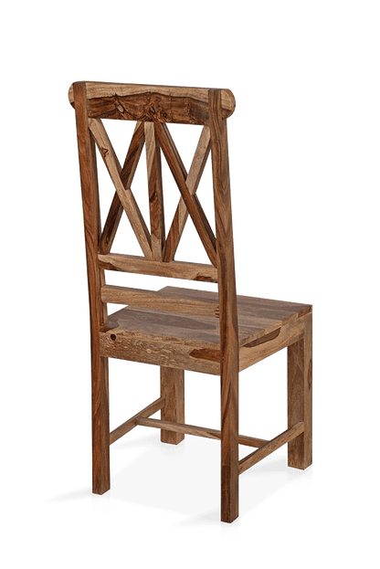 Solid Wood ETER Dining Set 4 Seater with Chairs + Extensions