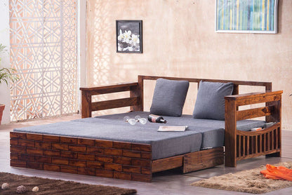 Solid Wood Crew Sofa cum Bed