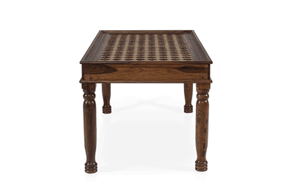 Solid Wood Brass Dining Set D 4 Seater with Chairs