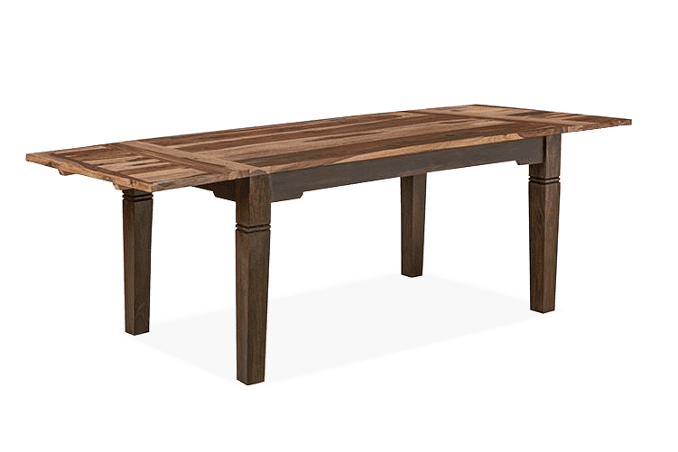 Solid Wood ETER Dining Set 6 Seater with Chairs + Extensions