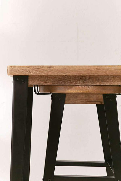 Solid Wood INDIANA Breakfast Dining Table Set 4 Seater