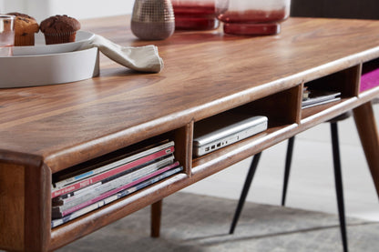 Solid Wood Eva Dining Set with Storage