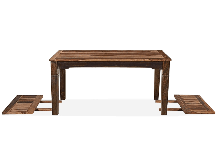 Solid Wood ETER Dining Set 4 Seater with Chairs + Extensions