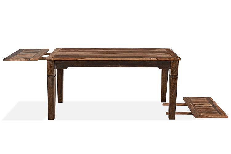 Solid Wood ETER Dining Set 6 Seater with Chairs + Extensions