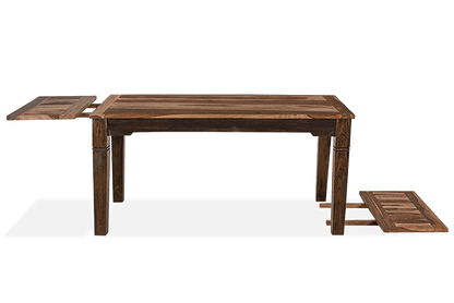 Solid Wood ETER Dining Set 6 Seater with Chairs + Extensions