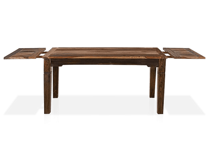 Solid Wood ETER Dining Set 6 Seater with Chairs + Extensions