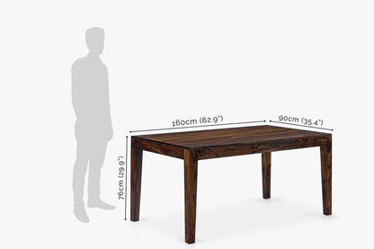 Solid Wood Teffe Dining Set with Bench (6 Seater)