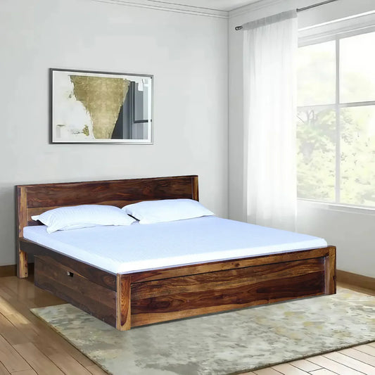 Acro Solid Wood Storage Beds with Drawer