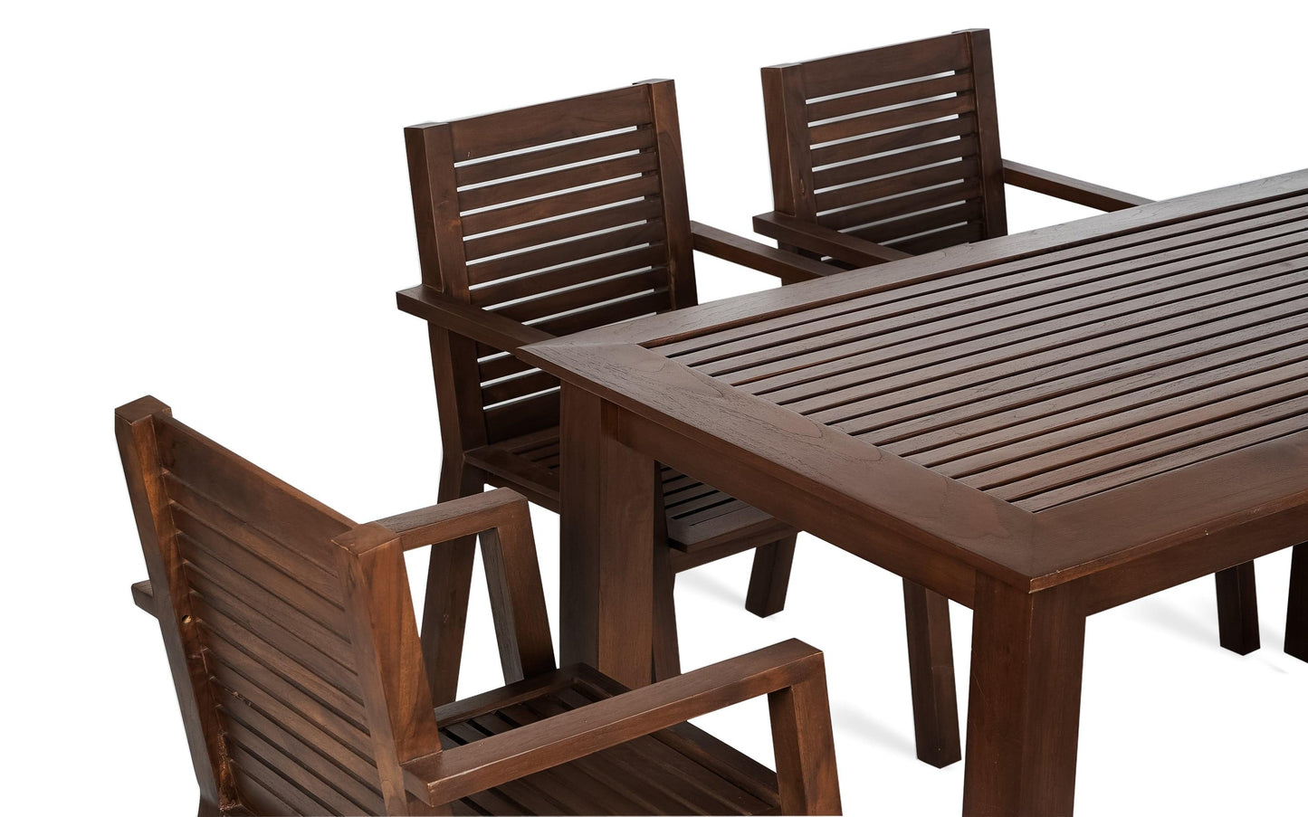 Alfresco Outdoor Dining Table With 4 Arm Chairs And Bench