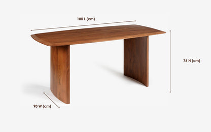 Anish Dining Table With 6 Wayane Chair With Arm