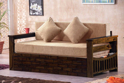 Solid Wood Crew Sofa cum Bed
