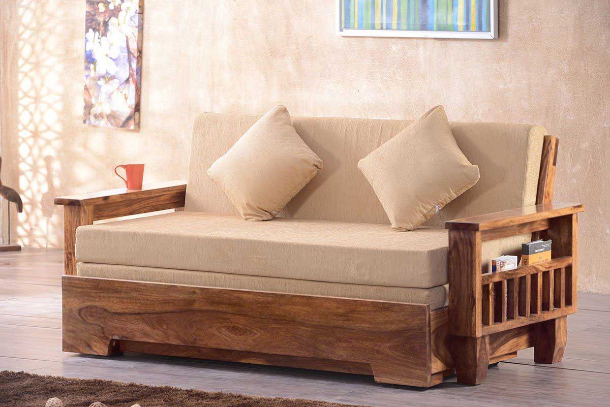 Solid Wood Jodhpur Sofa cum Bed