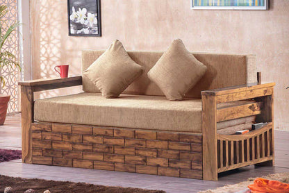 Solid Wood Crew Sofa cum Bed