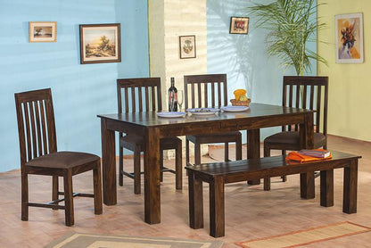 Solid Wood Turner Dining Set ( With Bench & Drawers )