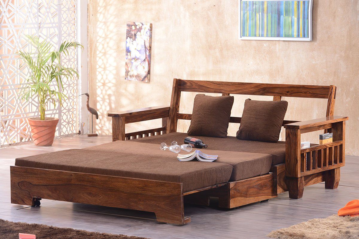 Solid Wood Jodhpur Sofa cum Bed
