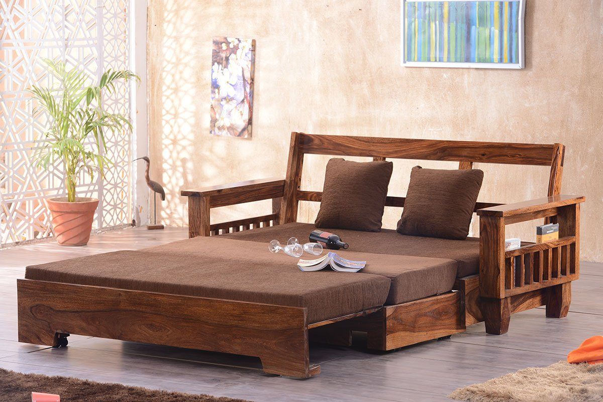 Solid Wood Jodhpur Sofa cum Bed