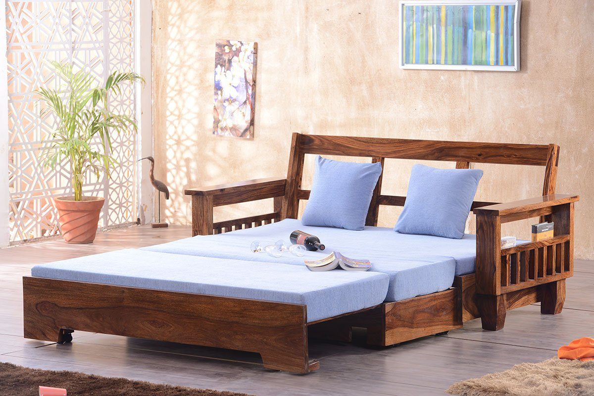Solid Wood Jodhpur Sofa cum Bed
