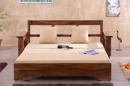 Solid Wood Jodhpur Sofa cum Bed