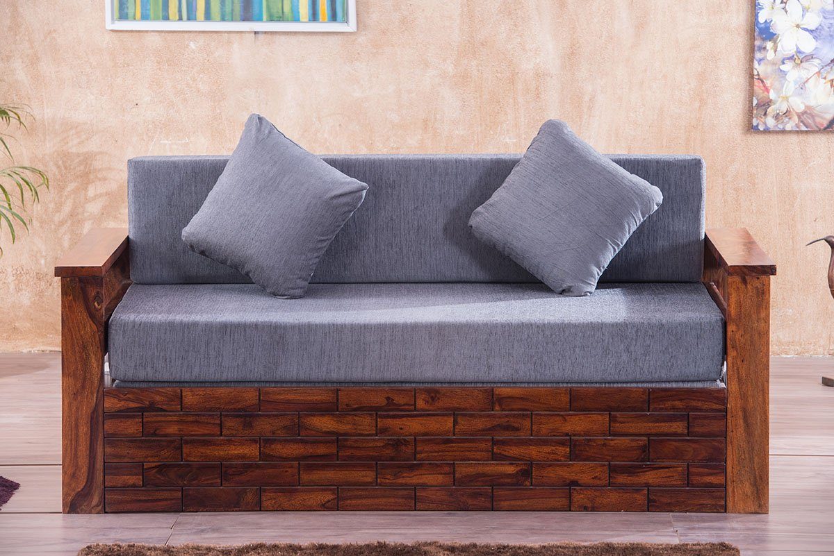 Solid Wood Crew Sofa cum Bed
