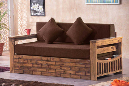 Solid Wood Crew Sofa cum Bed