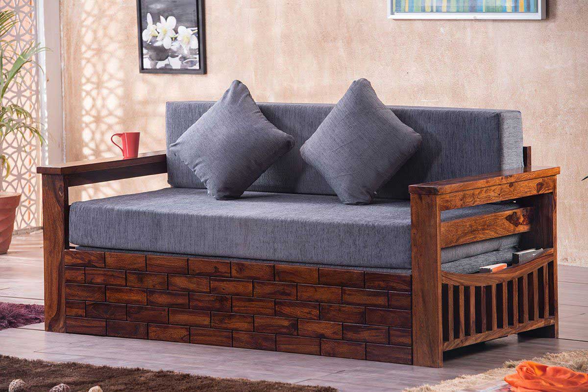 Solid Wood Crew Sofa cum Bed
