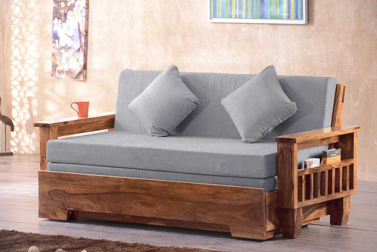 Solid Wood Jodhpur Sofa cum Bed