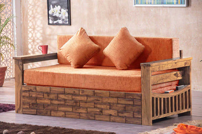 Solid Wood Crew Sofa cum Bed