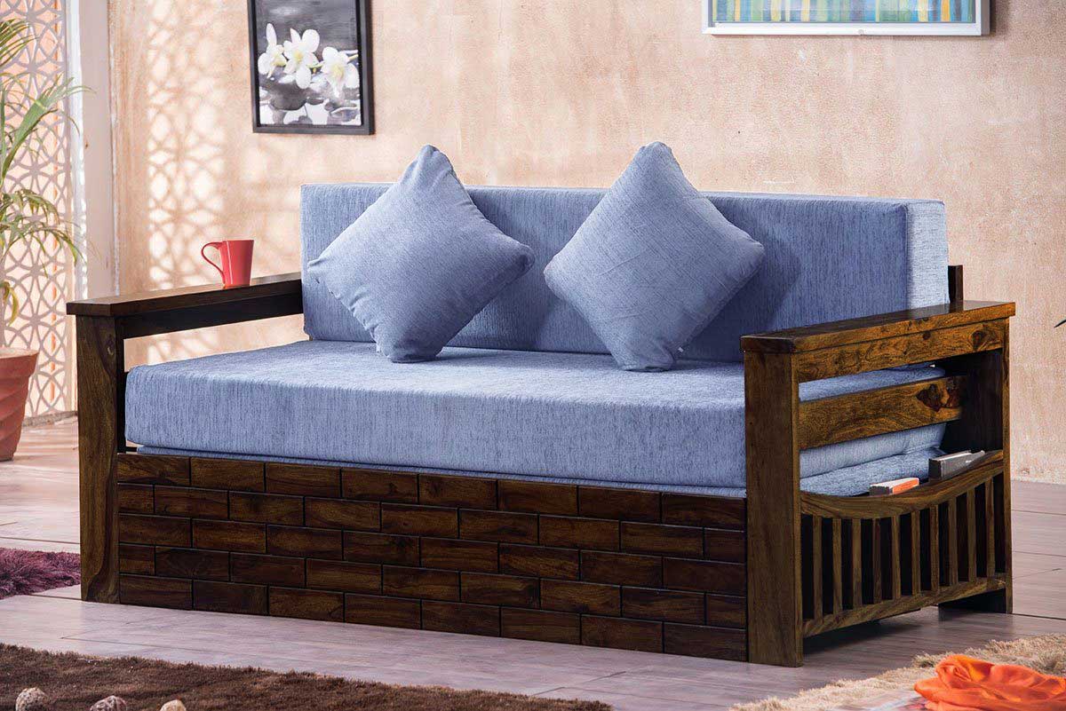 Solid Wood Crew Sofa cum Bed