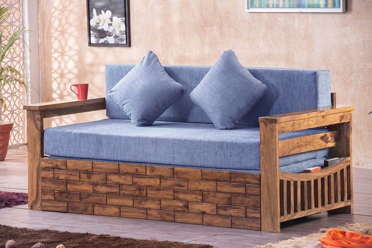 Solid Wood Crew Sofa cum Bed