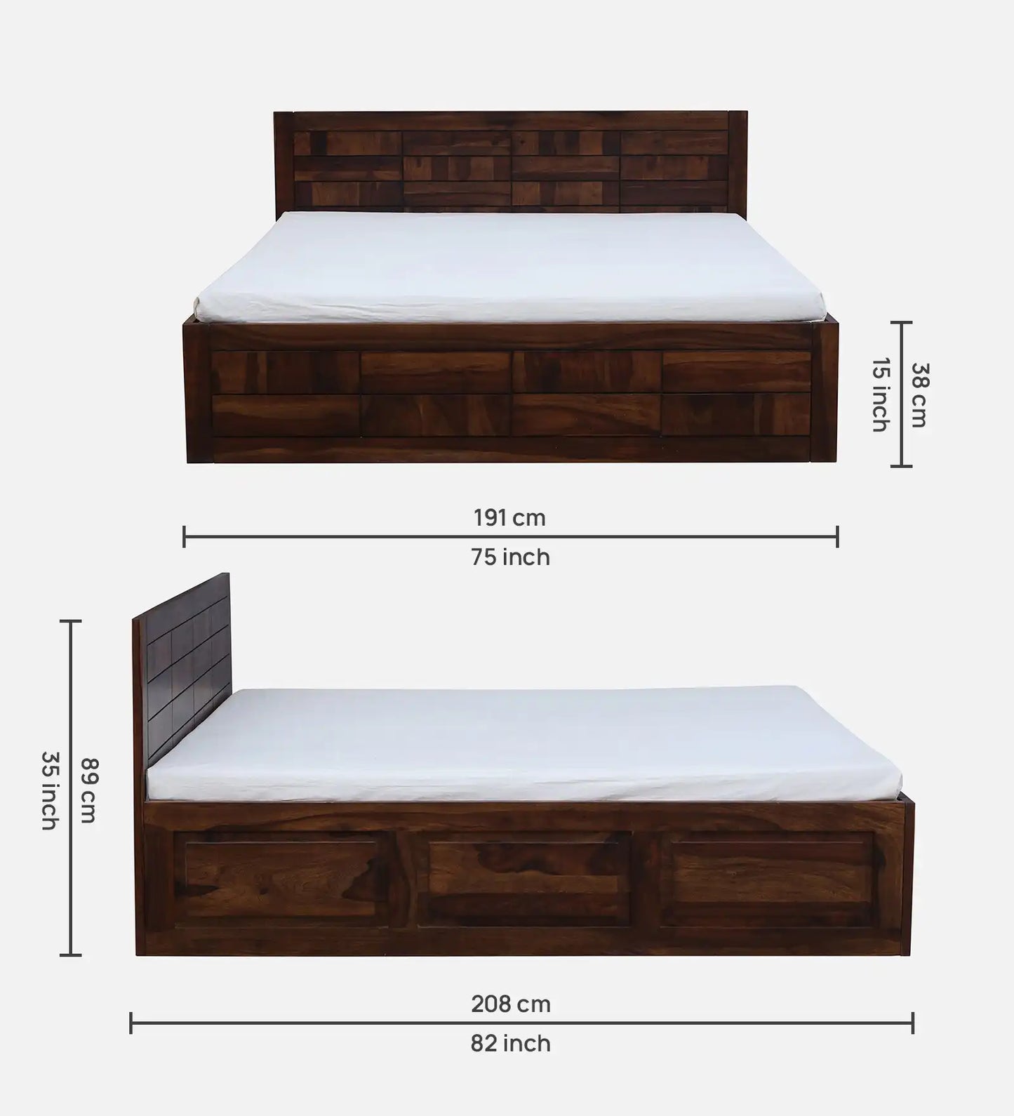 Ultra Solid Wood Storage Beds
