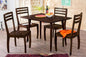 Solid Wood Eva Dining Set 4 Seater with Chairs
