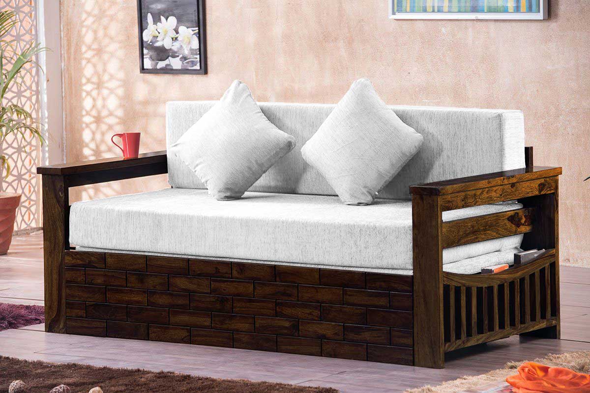 Solid Wood Crew Sofa cum Bed