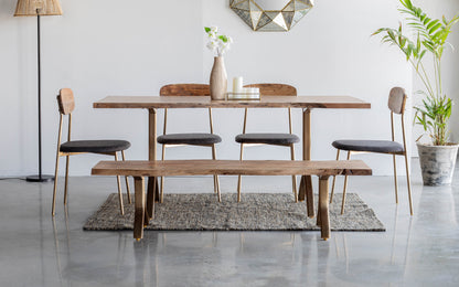 Yoho Dining Table With 4 Chairs and Bench