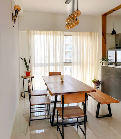 Solid Wood Indiana Live Dining Set